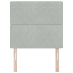 vidaXL Tête de Lit en Velours Argyle Gris clair 100 cm Velours
