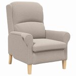 vidaXL fauteuil Gris clair 76 x 94 x 102 cm tissu