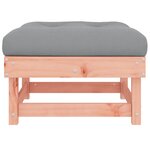 vidaXL Repose-pied de jardin avec coussin bois massif douglas