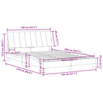 vidaXL Cadre de lit sans matelas vert foncé 140x200 cm velours
