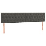 vidaXL Tête de lit à LED Gris foncé 180x7x78/88 cm Velours