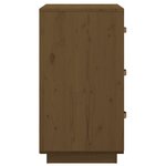  vidaXL Tables de chevet 2 Pièces Marron 40x40x75 cm Bois de pin massif