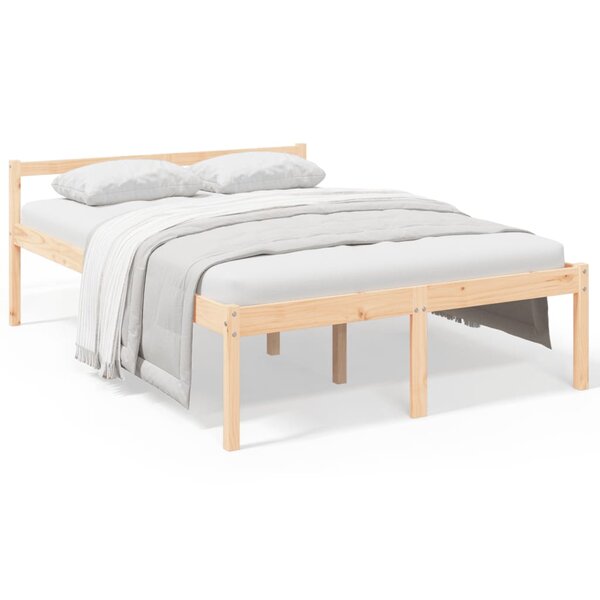 vidaXL Lit pour personne âgée sans matelas 140x190 cm bois pin massif