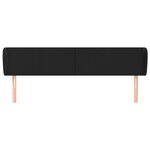 vidaXL Tête de lit avec oreilles Noir 203x23x78/88 cm Similicuir