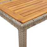 vidaXL Ensemble à manger de jardin et coussins 7 Pièces gris rotin acacia