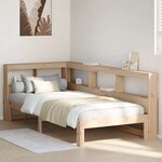 vidaXL Lit bibliothèque sans matelas 90x200 cm bois de pin massif