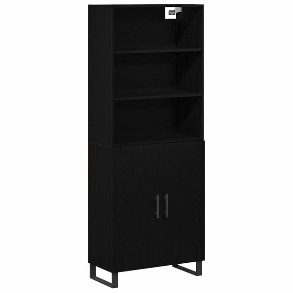vidaXL Haut Armoire Chêne noir 69 5 x 34 x 180 cm Bois d'ingénierie