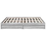 vidaXL Cadre de lit avec tiroirs sans matelas sonoma gris 180x200 cm