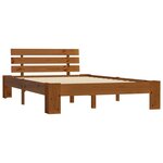 vidaXL Cadre de lit Marron miel Bois de pin massif 120x200 cm