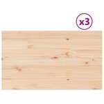vidaXL Dessus de table 3 Pièces 80x47x2 5cm rectangulaire bois pin massif