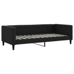 vidaXL Lit de jour avec gigogne et tiroirs sans matelas noir 90x200 cm