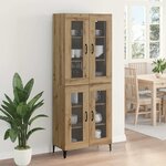 vidaXL Haut Armoire Montage mural Chêne artisanal 69 5 x 34 x 180 cm