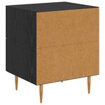 vidaXL Cabinet de chevet avec tiroir Chêne noir 40 x 35 x 47 5 cm