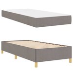 vidaXL Lit à ressorts avec matelas Taupe et blanc 90 x 200 cm tissu