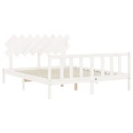 vidaXL Cadre de lit sans matelas blanc 160x200 cm bois de pin massif