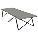 vidaXL Lit de soleil pliant avec sac de transport en tissu Oxford 600D gris
