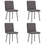 vidaXL Chaises à manger lot de 4 gris similicuir