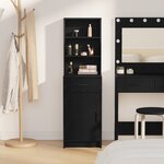 vidaXL Armoire haute en chêne noir - 40x41x135 cm  fabriquée en bois d'ingénierie
