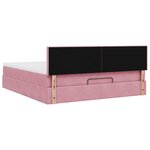 VidaXL Cadre de lit ottoman avec matelas rose 160x200 cm velours