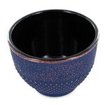 4 tasses en fonte bleu et bronze 0 15 L