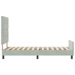 Lit vidaXL Gris clair 100x200 cm Velours