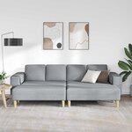 vidaXL Canapé de salon 3 Pièces Gris clair Polyester