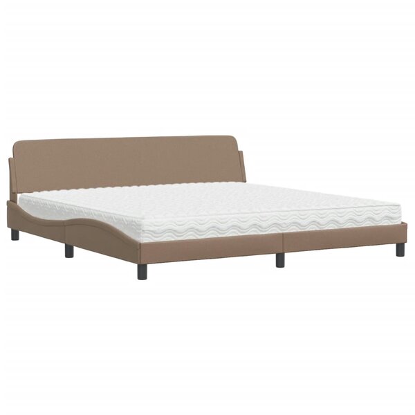 vidaXL Lit avec matelas Dover cappuccino 200x200 cm similicuir