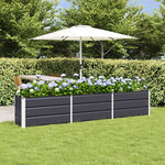 vidaXL Jardinière Anthracite 240 x 40 x 45 cm Acier