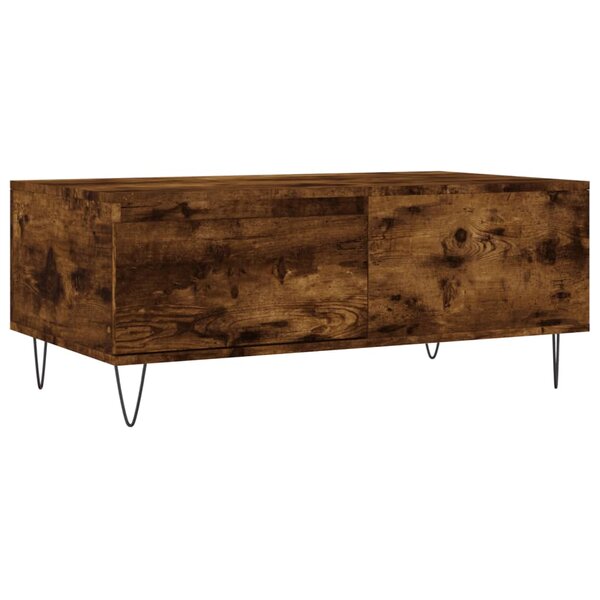 vidaXL Table basse Chêne fumé 90x50x36 5 cm Bois d'ingénierie