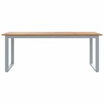 vidaXL Table de jardin pour repas Gris 200 x 90 x 75 cm