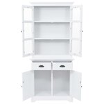 vidaXL Vaisselier avec 4 portes MDF et Bois de pin 80x40x180 cm