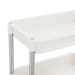 vidaXL Chariot de cuisine 5 niveaux Blanc 42x29x128 cm Fer et ABS