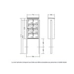 Bloc collectif Leabox  2x4  grade 3  simple face  Extérieur  fixation sur pieds à sceller   Ivoire RAL 1015  finition brillante