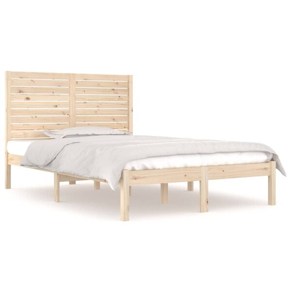 vidaXL Cadre de lit sans matelas 135x190 cm bois massif