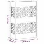 vidaXL Porte-parapluie jaune moutarde 28 x 12 x 41 cm Acier