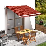 vidaXL Toile de rechange pour auvent Orange et marron 350 x 250 cm
