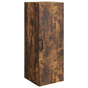 vidaXL Armoire Murale 33 x 34 5 x 90 cm Bois d'ingénierie Chêne fumé