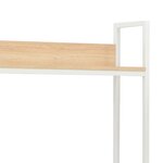 Bureau table poste de travail meuble d'ordinateur informatique étude d'ordinateur et chêne 120 x 60 x 138 cm blanc 02_0023721