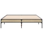 vidaXL Cadre de lit chêne sonoma 120x200 cm bois d'ingénierie et métal
