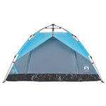 vidaXL Tente de camping à dôme 2 personnes bleu libération rapide