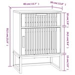 vidaXL Table de chevet 40x30x55 5 cm bois d’ingénierie et fer