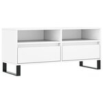 vidaXL Meuble TV blanc 100x34 5x44 5 cm bois d'ingénierie