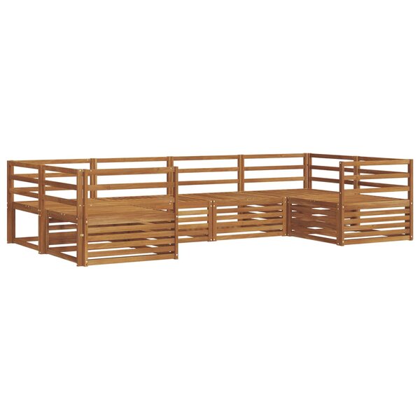 vidaXL Ensemble de canapés d'extérieur 6 Pièces Naturel