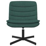 vidaXL Chaise pivotante Vert foncé 63 x 75 x 76 cm tissu