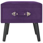 vidaXL Tables de chevet 2 Pièces Violet foncé 40x35x40 cm Velours
