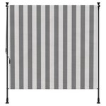 vidaXL Store Roulant Extérieur Anthracite et blanc 200 x 270 cm