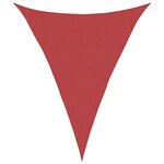 vidaXL Voile d'ombrage 160 g/m² Rouge 5x6x6 m PEHD