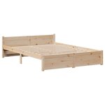 vidaXL Cadre de lit avec tête de lit sans matelas 150x200 cm