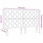 vidaXL Tête de lit en blocs diamant   Noir  Velours 160 cm