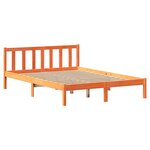 vidaXL Cadre de lit sans matelas cire marron 160x200cm bois pin massif